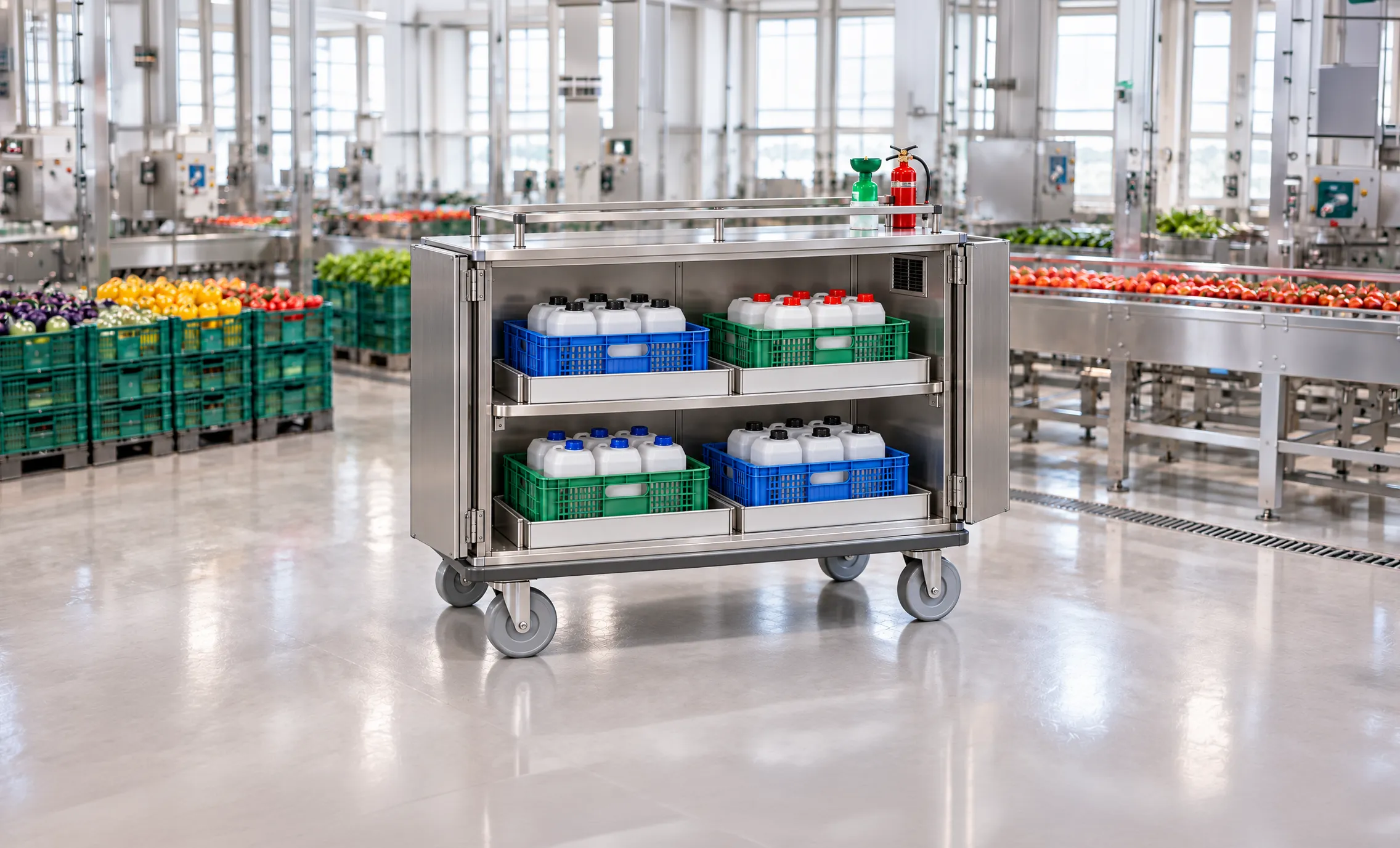 Chemie-transportwagen voor intern transport binnen de AGF